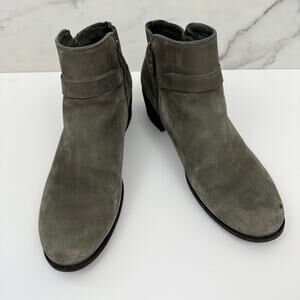 UGG Women Bellamy Ankle Boots Size 9.5 Style 1016940 Leather Sheepskin Gray
